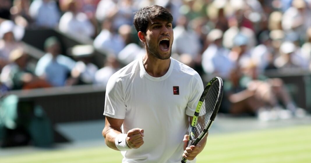 El español esperará al ganador entre Novak Djokovic y Jannik Sinner para disputar la final el domingo 14 de julio. Foto: EFE, cortesía