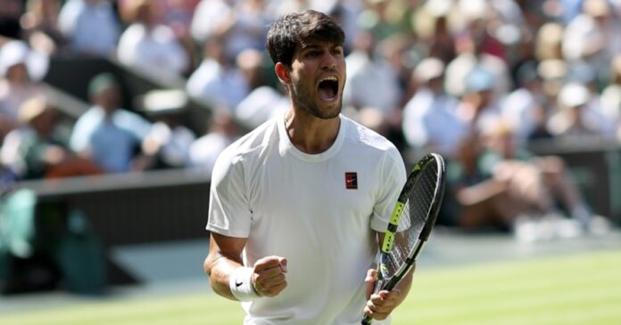 El español esperará al ganador entre Novak Djokovic y Jannik Sinner para disputar la final el domingo 14 de julio. Foto: EFE, cortesía