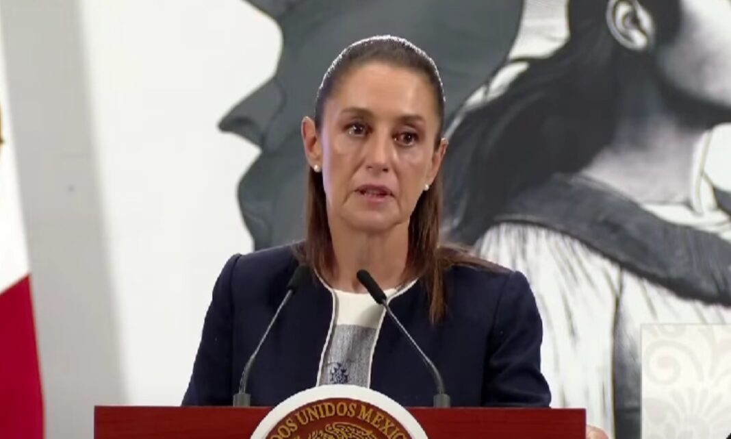 La presidenta Claudia Sheinbaum en su “Mañanera del Pueblo”. Foto: Gobierno de México