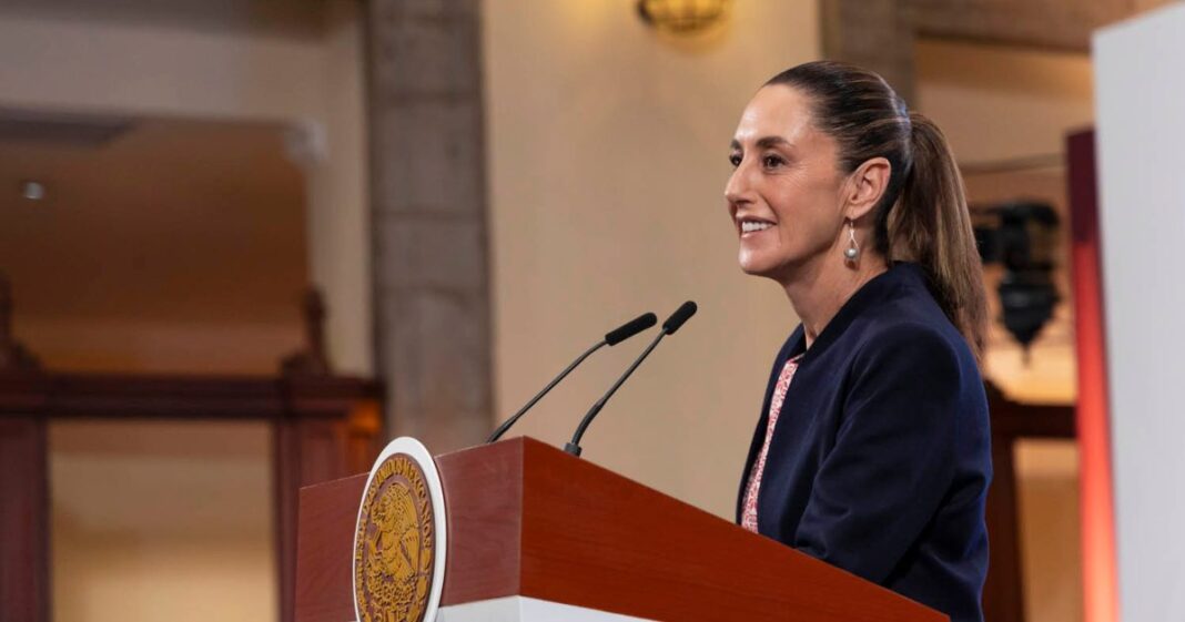 Claudia Sheinbaum negó que el acuerdo de seguridad con EU esté en riesgo por los cárteles y afirmó que el pacto bilateral está casi listo. Foto: Gobierno de México