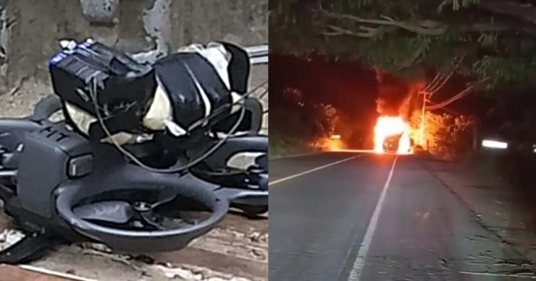 Autoridades de Michoacán suspendieron clases en Coahuayana tras enfrentamientos armados y el hallazgo de un dron con explosivo no detonado. Foto: Redes sociales