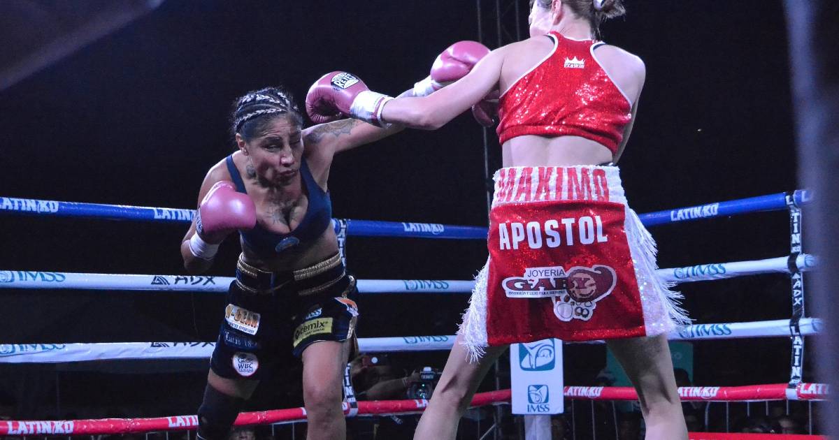 Mariana ‘Barby’ Juárez durante su combate con la japonesa Tomomi Takano, en lo que fue para la mexicana su penúltima pelea de su carrera profesional. Foto: Tomada de X