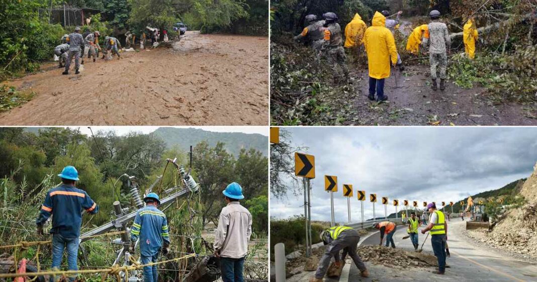 Las lluvias en México han dejado al menos 37 muertos y daños severos en 117 municipios de cinco estados, según reportó Protección Civil. Foto: EFE