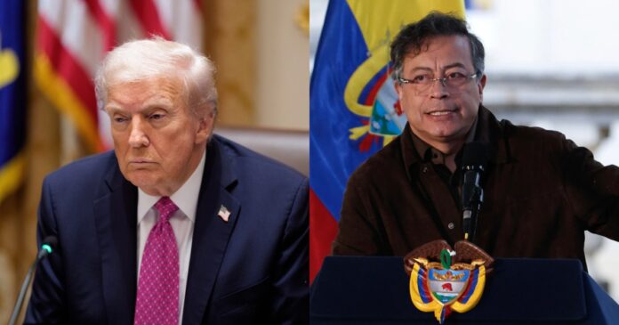 El presidente de Estados Unidos, Donald Trump, y su homólogo colombiano, Gustavo Petro, protagonizan una nueva crisis diplomática por el fin de la ayuda financiera. Foto: EFE, especial