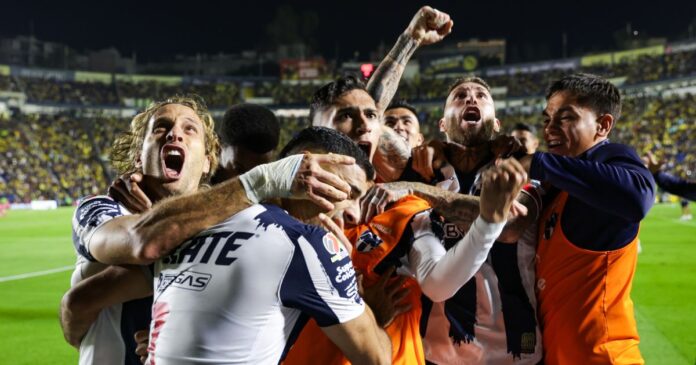 Monterrey eliminó al América con gol de Germán Berterame en tiempo añadido. La serie terminó 3-2 a favor de los regios. Foto: @Rayados en X