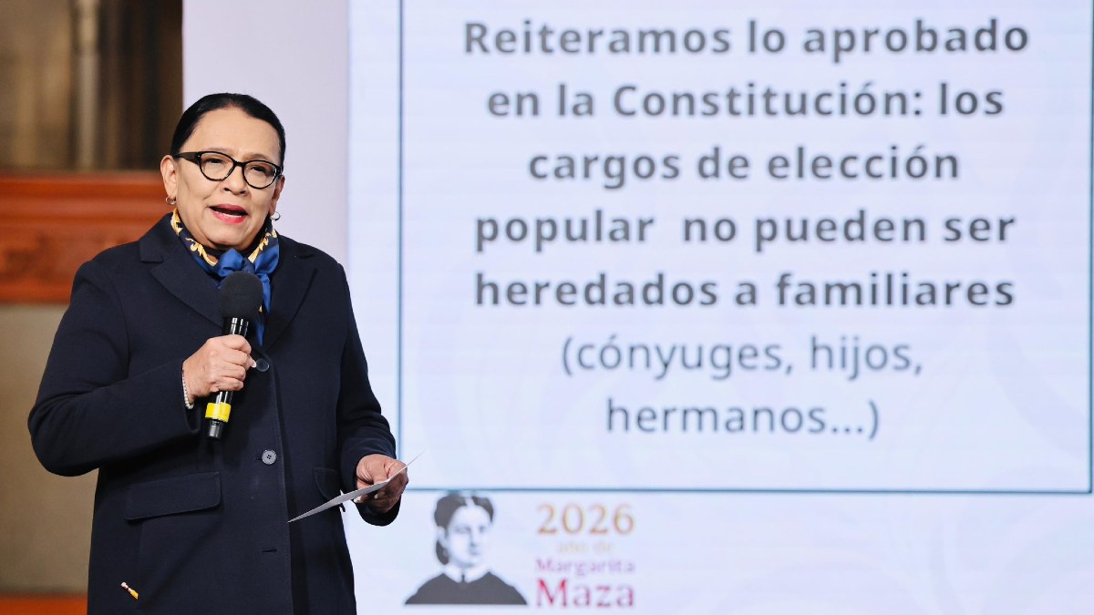 La secretaria de Gobernación, Rosa Icela Rodríguez, detalló la reforma electoral hoy miércoles en ‘La Mañanera del Pueblo’. Foto: Gobierno de México