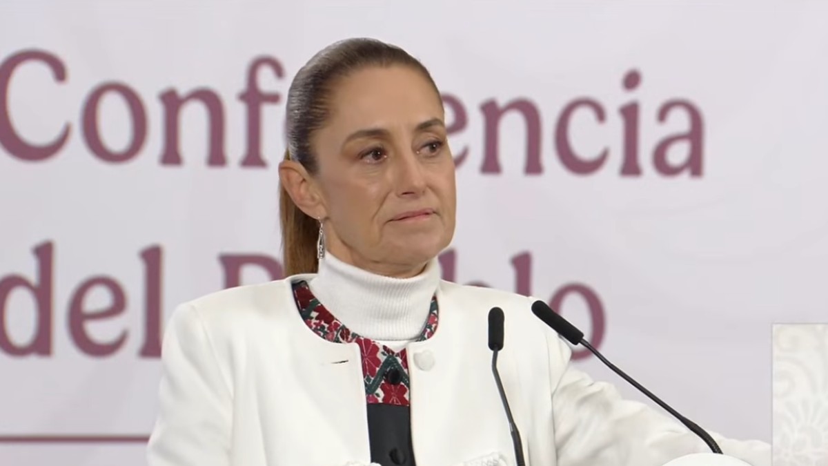 La presidenta de México, Claudia Sheinbaum, habla durante una rueda de prensa este martes, en Palacio Nacional de Ciudad de México. Foto: Gobierno de México/YouTube La presidenta de México, Claudia Sheinbaum, habla durante una rueda de prensa este martes, en Palacio Nacional de Ciudad de México. Foto: Gobierno de México/YouTube