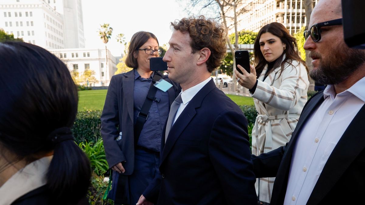 Mark Zuckerberg testificó en el juicio contra Meta en Los Ángeles. Foto: EFE/EPA/Chris Torres
