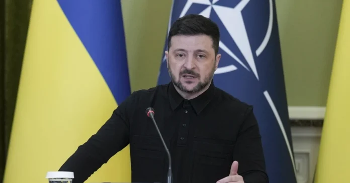 Volodímir Zelenski, presidente de Ucrania, durante una comparecencia en Kiev. Foto: EFE/EPA/Stringer/Archivo