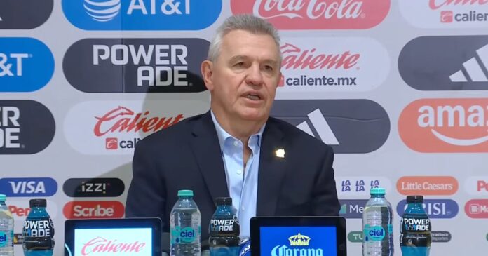 Javier Aguirre durante la conferencia de prensa tras el partido amistoso entre México y Portugal en el Estadio Banorte. Foto: Tomada de X