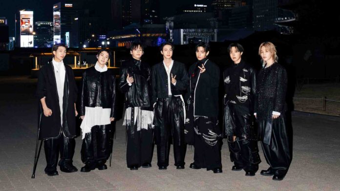 BTS regresó a los escenarios con un concierto masivo en Seúl tras casi cuatro años. Foto: @bts_bighit en X