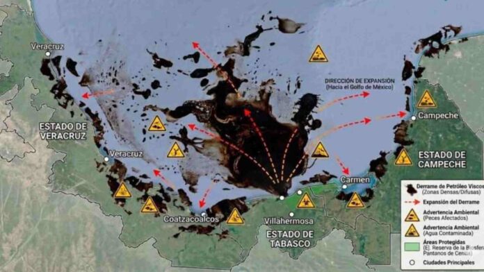 Mancha de hidrocarburo en costas del Golfo de México afecta ecosistemas y comunidades en Veracruz y Tabasco. Foto: @greenpeacemx en X