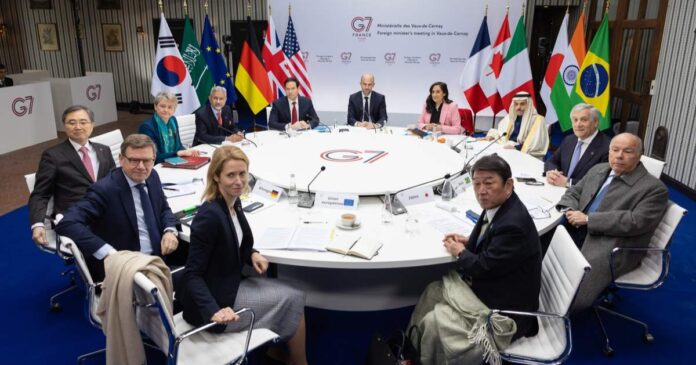 Reunión de ministros del G7 en Francia para abordar la crisis en Oriente Medio. Foto: EFE/EPA/Philemon