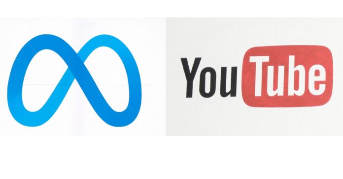 Logotipos de Meta y YouTube, empresas señaladas en un fallo histórico por el impacto de sus plataformas en menores. Foto: EFE/Archivo