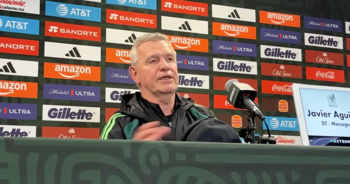 Javier Aguirre durante una conferencia de prensa este lunes 30 de marzo de 2026. Foto: Tomada de X