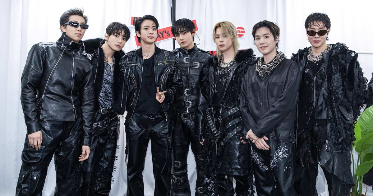 BTS durante el arranque de su gira mundial ‘Arirang’ en Corea del Sur, la más grande del K-pop. Foto: BTS en X