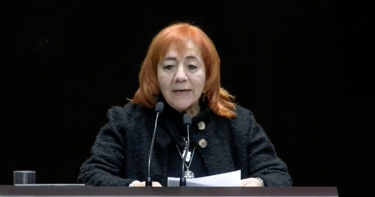 María del Rosario Piedra Ibarra, presidenta de la CNDH, durante su informe de labores en la Cámara de Diputados el pasado 26 de enero de 2026. Foto: Tomada de YouTube