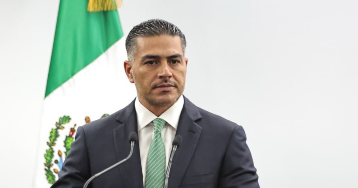 Omar García Harfuch, secretario de Seguridad y Protección Ciudadana, explicó en una conferencia de prensa cómo fue el operativo contra el huachicol. Foto: Gabinete de Seguridad