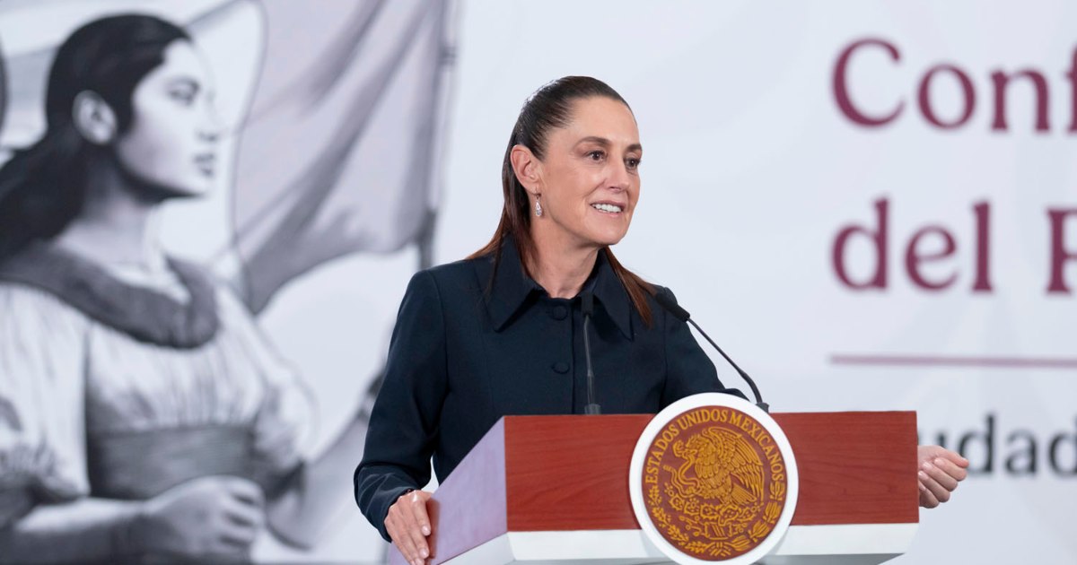La presidenta Claudia Sheinbaum durante su conferencia matutina donde confirmó cambios en la Agencia Nacional de Aduanas. Foto: Gobierno de México