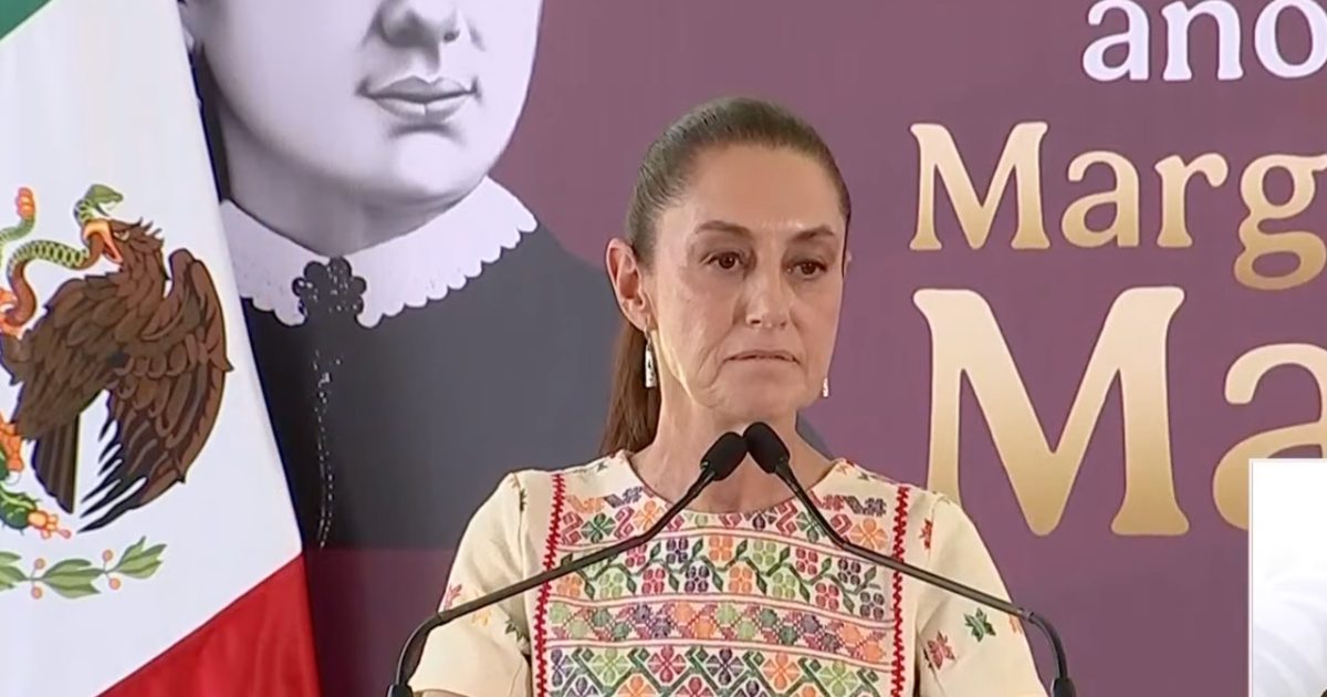 La presidenta de México, Claudia Sheinbaum, durante un evento en Emiliano Zapata donde defendió el rumbo de su Gobierno. Foto: Tomada de X