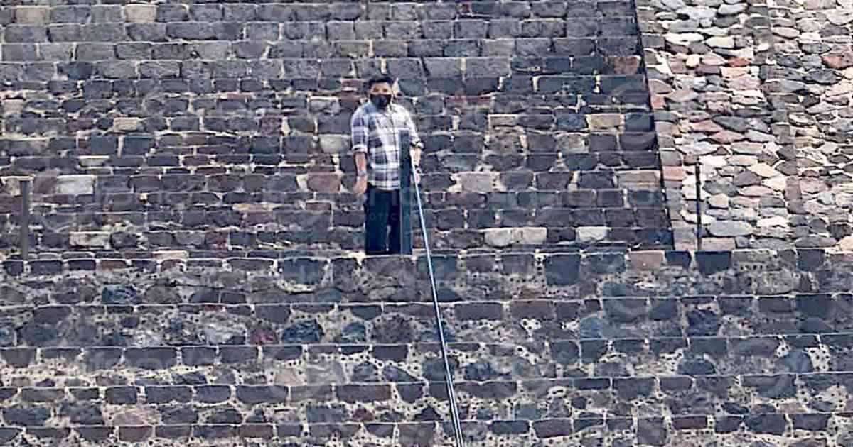 Un hombre armado disparó contra los turistas que visitaban la zona arqueológica de Teotihuacán. Foto: Tomada de X
