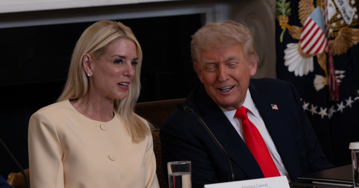 El presidente Donald Trump anunció la destitución de Pam Bondi como fiscal general de Estados Unidos. Foto: @TheJusticeDept en X/Archivo