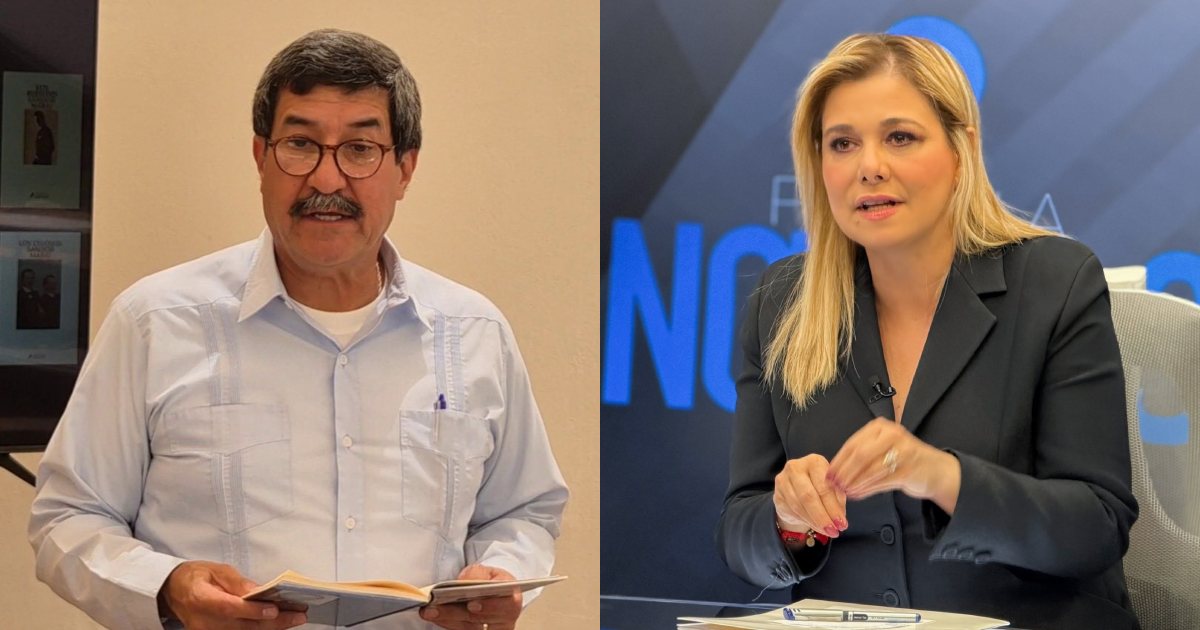 El exgobernador de Chihuahua y actual senador de Morena, Javier Corral Jurado y la actual gobernadora Maru Campos. Foto: Tomada de X