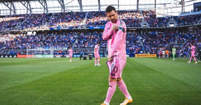 Lionel Messi abandonó el partido del Inter Miami ante Philadelphia Union tras presentar molestias en la pierna izquierda. Foto: Lionel Messi Facebook