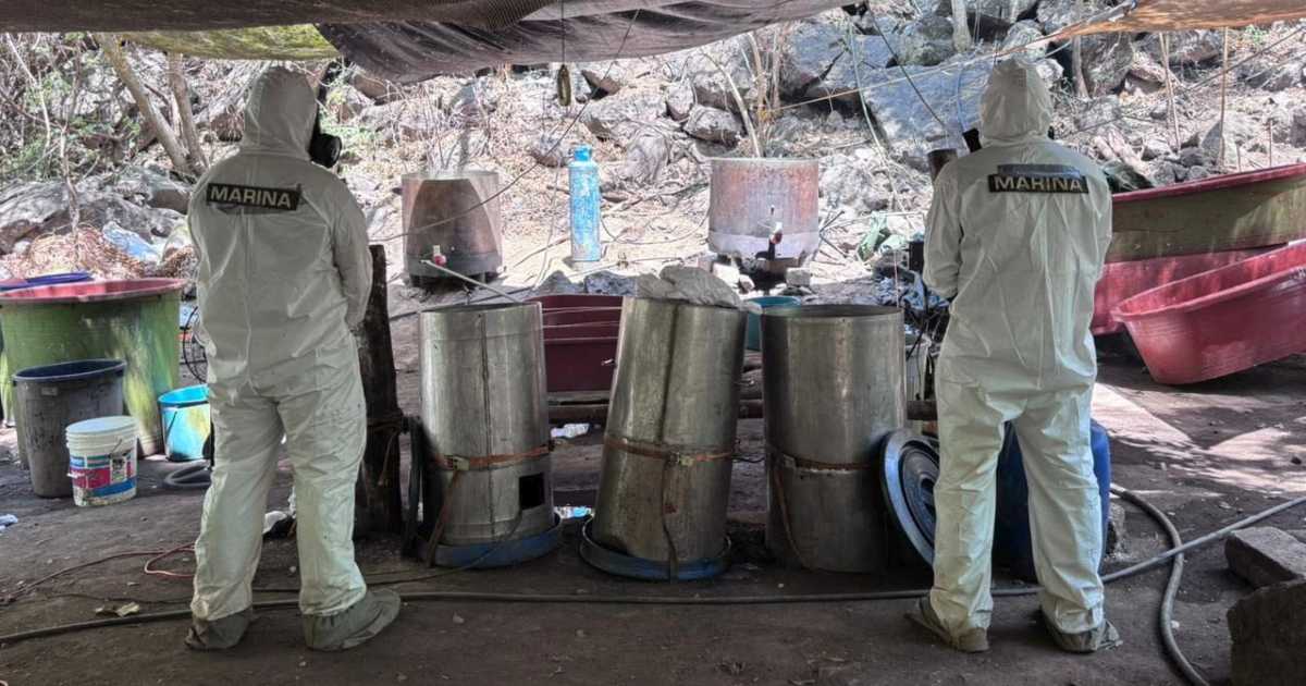 Fuerzas federales aseguraron droga y precursores químicos en operativos contra laboratorios clandestinos. Foto: Gabinete de Seguridad en X