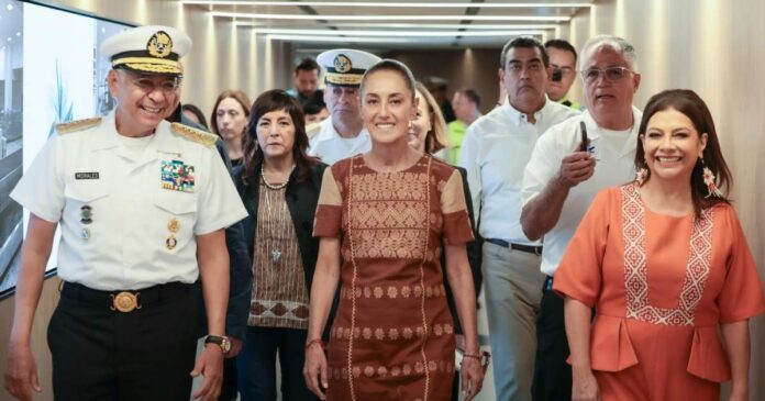 Claudia Sheinbaum encabezó la inauguración de la primera etapa de remodelación del Aeropuerto Internacional de la Ciudad de México. Foto: Gobierno de México