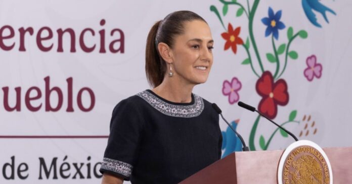 Claudia Sheinbaum durante su conferencia al responder a las declaraciones de Donald Trump sobre el combate al narcotráfico. Foto: Gobierno de México