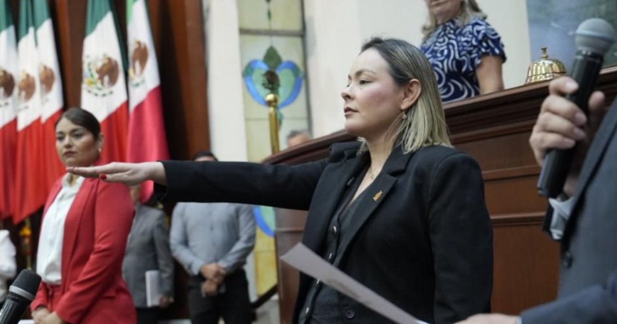 Yeraldine Bonilla Valverde asume como gobernadora interina de Sinaloa tras licencia de Rocha Moya. Foto: Congreso de Sinaloa