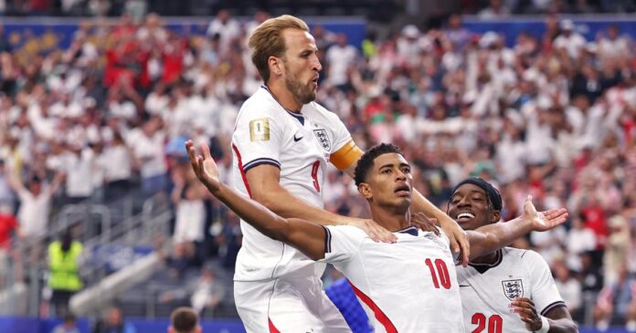 Harry Kane (izq) lideró la victoria de Inglaterra sobre Croacia, mientras Portugal dejó escapar el triunfo ante República Democrática del Congo. Foto: @England en X