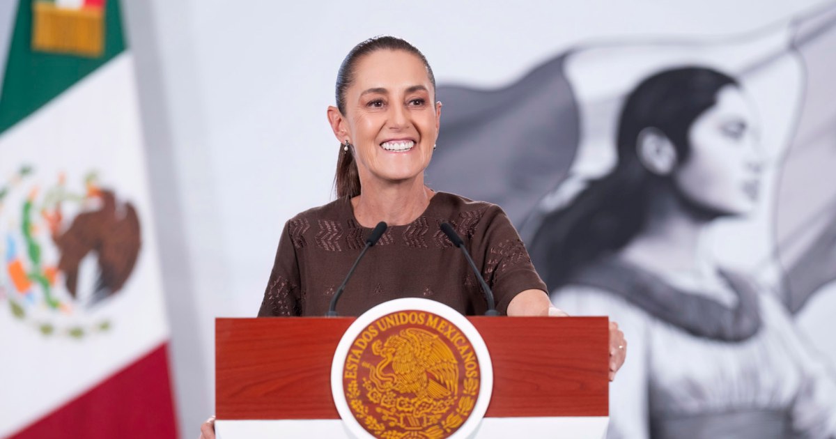 La presidenta Claudia Sheinbaum cuestionó las versiones sobre presuntas investigaciones de Estados Unidos contra gobernadores de Morena. Foto: Gobierno de México
