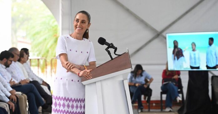 La presidenta Claudia Sheinbaum aseguró que su Gobierno no desalojará a los integrantes de la CNTE y mantendrá abiertas las mesas de diálogo con el magisterio. Foto: Gobierno de México