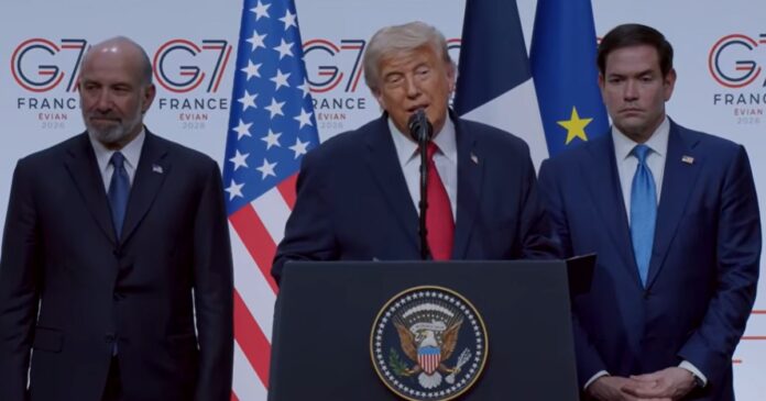 Donald Trump realizó las declaraciones sobre México durante su participación en la cumbre del G7 celebrada en Francia. Foto: WH YouTube