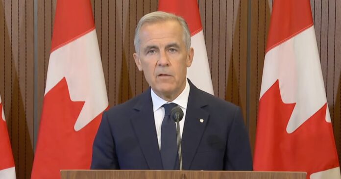 El primer ministro canadiense, Mark Carney, anunció represalias contra Estados Unidos por los nuevos aranceles impuestos por Donald Trump. Foto: YouTube Mark Carney