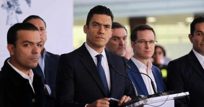 El presidente nacional del Partido Acción Nacional (PAN), Jorge Romero Herrera, durante una conferencia de prensa el pasado 13 de mayo de 2026. Foto: Facebook PAN