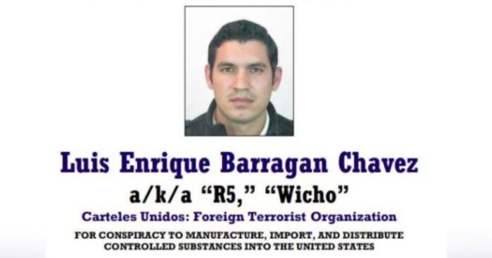 Luis Enrique Barragán Chávez, alias “R5”, era buscado por autoridades de Estados Unidos. Foto: Tomada de X