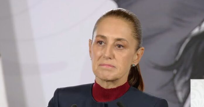 La presidenta de México, Claudia Sheinbaum, durante su ‘Mañanera del Pueblo, hoy viernes 14 de agosto de 2026. Foto: YouTube Gobierno de México