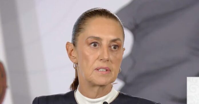La presidenta Claudia Sheinbaum durante la ‘Mañanera del Pueblo’ hoy jueves 27 de agosto de 2026. Foto: YouTube Gobierno de México