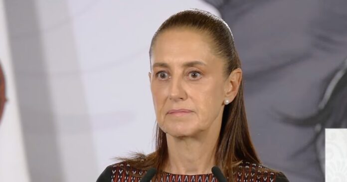 La presidenta Claudia Sheinbaum durante su ‘Mañanera del Pueblo’ hoy martes 18 de agosto de 2026. Foto: Gobierno de México